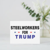 Steelwerkers voor Trump Briefkaart (Staand voorkant)