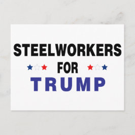 Steelwerkers voor Trump Briefkaart
