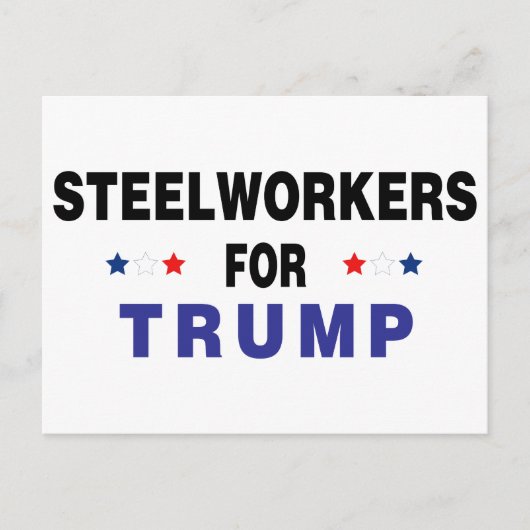 Steelwerkers voor Trump Briefkaart (Voorkant)