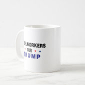Steelwerkers voor Trump Koffiemok (Voorkant links)