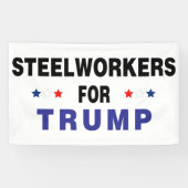 Steelwerkers voor Trump Spandoek (Horizontaal)