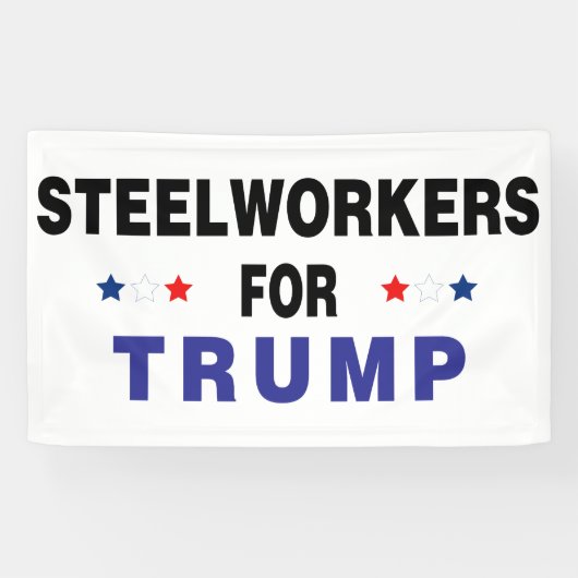 Steelwerkers voor Trump Spandoek (Horizontaal)
