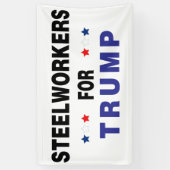 Steelwerkers voor Trump Spandoek (Verticaal)
