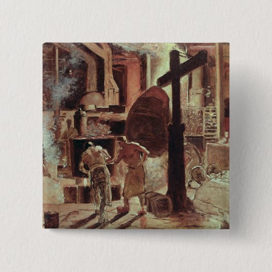 Steelworks Vierkante Button 5,1 Cm (Voorkant)