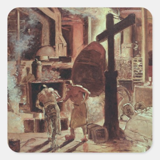 Steelworks Vierkante Sticker (Voorkant)