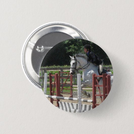 Steely Grey Pony Button (Voorkant /achterkant)