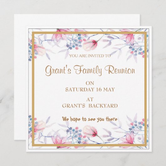 Steen 5,25 x 5,25 inch, standaard witte enveloppen kaart (Voorkant / Achterkant)