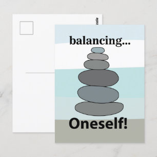 Steen Balanceren  Briefkaart