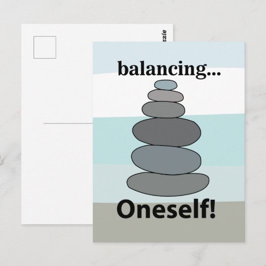Steen Balanceren Briefkaart (Voorkant / Achterkant)