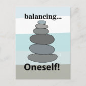 Steen Balanceren Briefkaart (Voorkant)