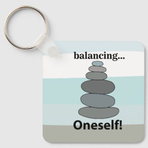 Steen Balanceren Sleutelhanger