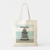 Steen Balanceren Tote Bag (Achterkant)