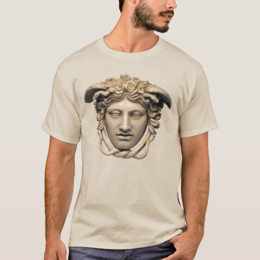 Steen Beige Medusa T-shirt (Voorkant)