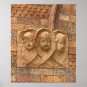 Steen Burgers drie kinderen met graniet Poster (Voorkant)