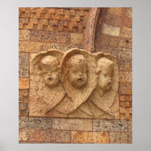 Steen Burgers drie kinderen met graniet Poster