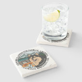 Steen coaster kleur stenen onderzetter (Zijkant)