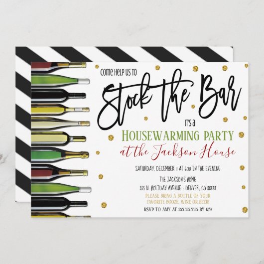 Steen de Bar Uitnodiging (Voorkant / Achterkant)