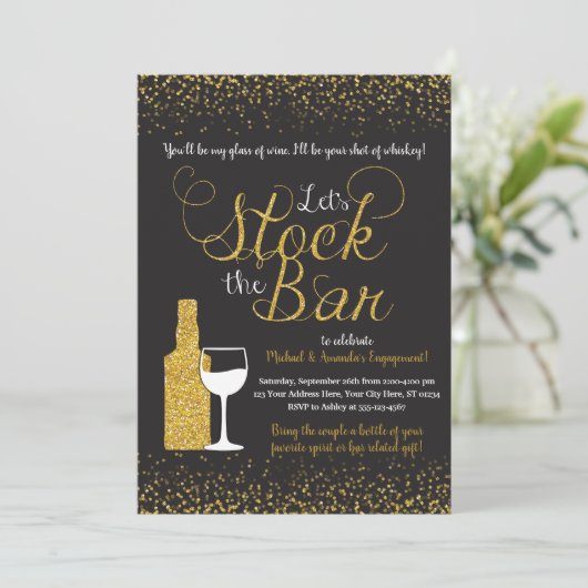 Steen de Bar Uitnodiging | Engagement Party (Staand voorkant)