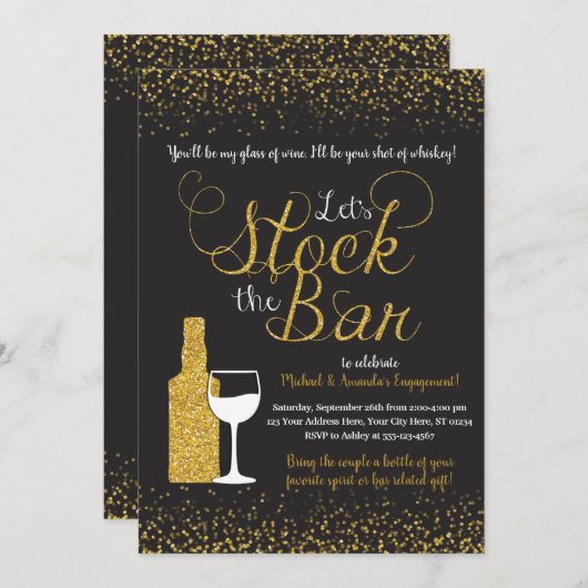 Steen de Bar Uitnodiging | Engagement Party (Voorkant / Achterkant)