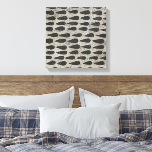 Steen - druppels canvas afdruk (Insitu (Slaapkamer))