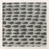 Steen - druppels glazen onderzetter (Voorkant)