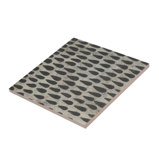 Steen - druppels tegeltje (Zijkant)