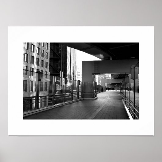 Steen en glas: Shiodome Business District, Tokio Poster (Voorkant)