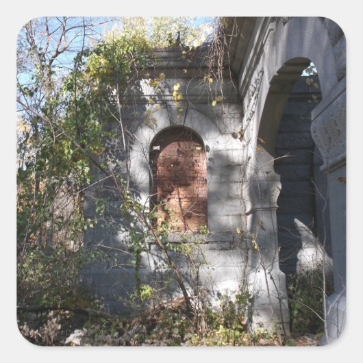 Steen en steen vierkante sticker (Voorkant)