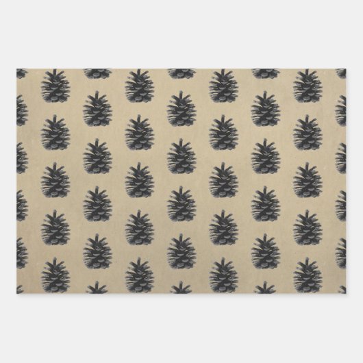 Steen, geweien, bomen op een steenachtergrond inpakpapier vel (Voorkant 2)