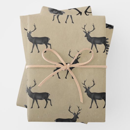 Steen, geweien, bomen op een steenachtergrond inpakpapier vel (In situ)