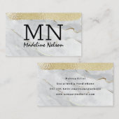 Steen | Goud Folie | Monogram Visitekaartje (Voorkant / Achterkant)