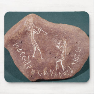Steen ingeschreven met een danser muismat