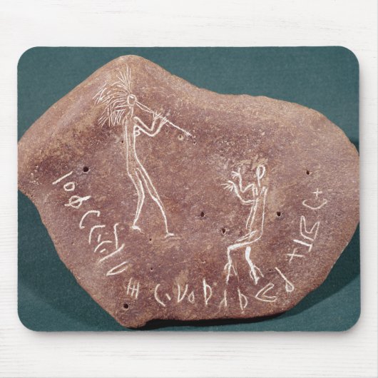 Steen ingeschreven met een danser muismat (Voorkant)