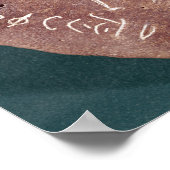 Steen ingeschreven met een danseres poster (Hoek)