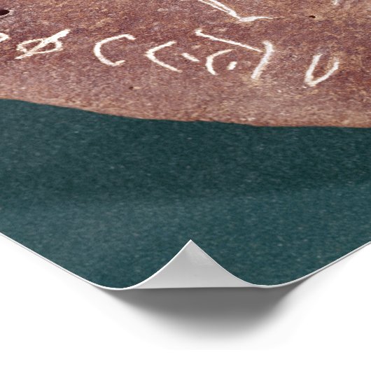 Steen ingeschreven met een danseres poster (Hoek)