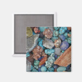 Steen Kleurrijke rotswieg, natuurlijke textuur Magneet (Voorkant / Achterkant)