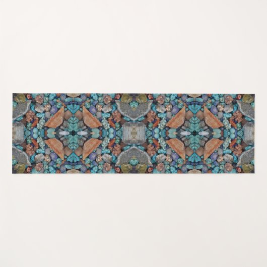 Steen Kleurrijke rotswieg, natuurlijke textuur Yogamat (Voorkant (horizontaal))