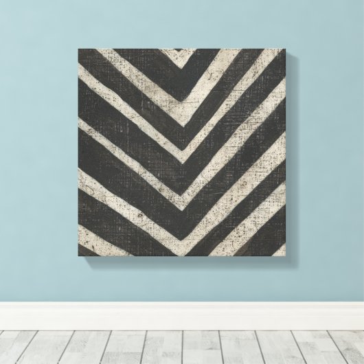 Steen - Lijnen Canvas Afdruk (Insitu (Houten vloer))