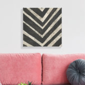 Steen - Lijnen Canvas Afdruk (Insitu (Woonkamer))