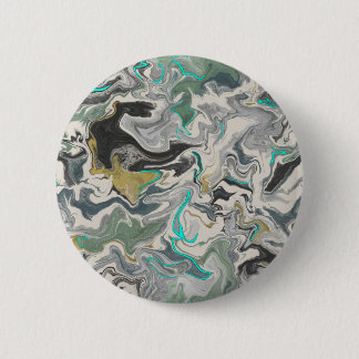 Steen Marmering met Turkoois Ader 2 1/4" Rond Ronde Button 5,7 Cm