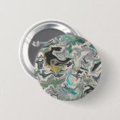 Steen Marmering met Turkoois Ader 2 1/4" Rond Ronde Button 5,7 Cm (Voorkant /achterkant)