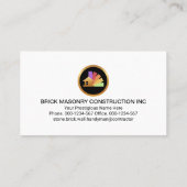 Steen metselwerk baksteen leggen aannemer visitekaartje (Achterkant)