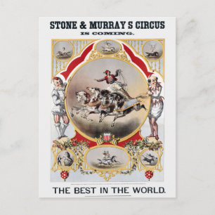 Steen & Murray's Circus, Circa 1870. Briefkaart