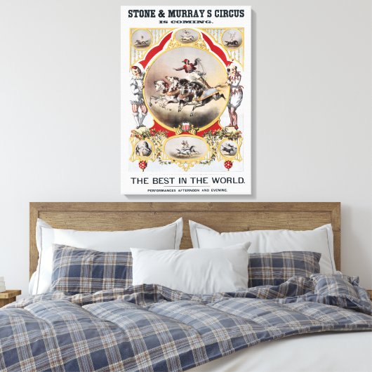 Steen & Murray's Circus, Circa 1870. Canvas Afdruk (Insitu (Slaapkamer))