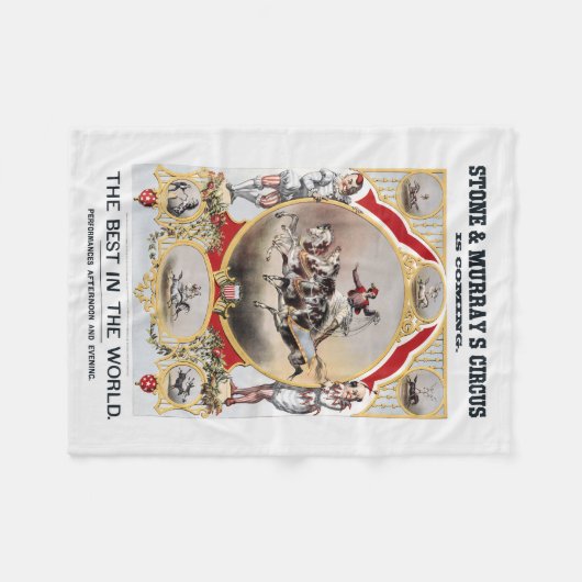 Steen & Murray's Circus, Circa 1870. Fleece Deken (Voorkant (Horizontaal))