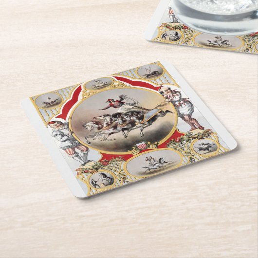 Steen & Murray's Circus, Circa 1870. Kartonnen Onderzetters (Schuin)