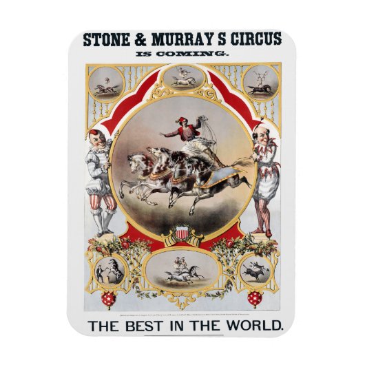 Steen & Murray's Circus, Circa 1870. Magneet (Verticaal)
