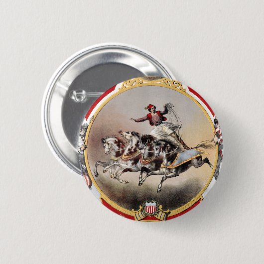 Steen & Murray's Circus, Circa 1870. Ronde Button 5,7 Cm (Voorkant /achterkant)