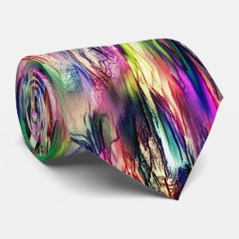 Steen of stalagmiet simuleren met felle kleuren stropdas