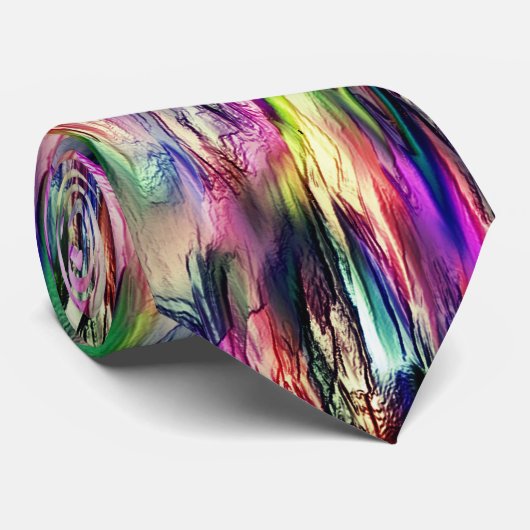 Steen of stalagmiet simuleren met felle kleuren stropdas (Opgerold)